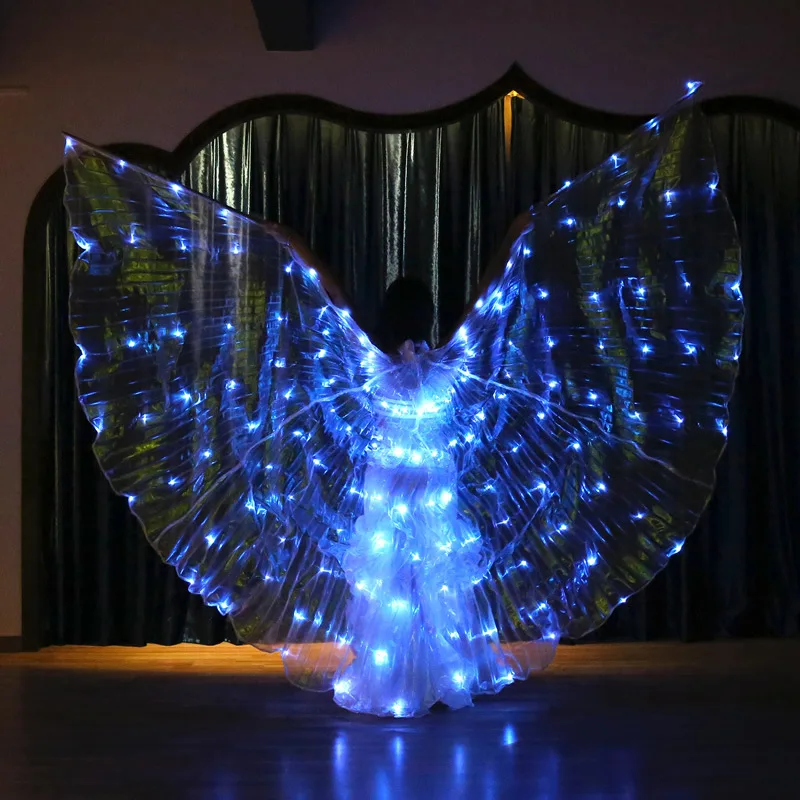 LED color 4-color color-changing wings dance wings 360-degree dance luminous prop performance belly dance wings