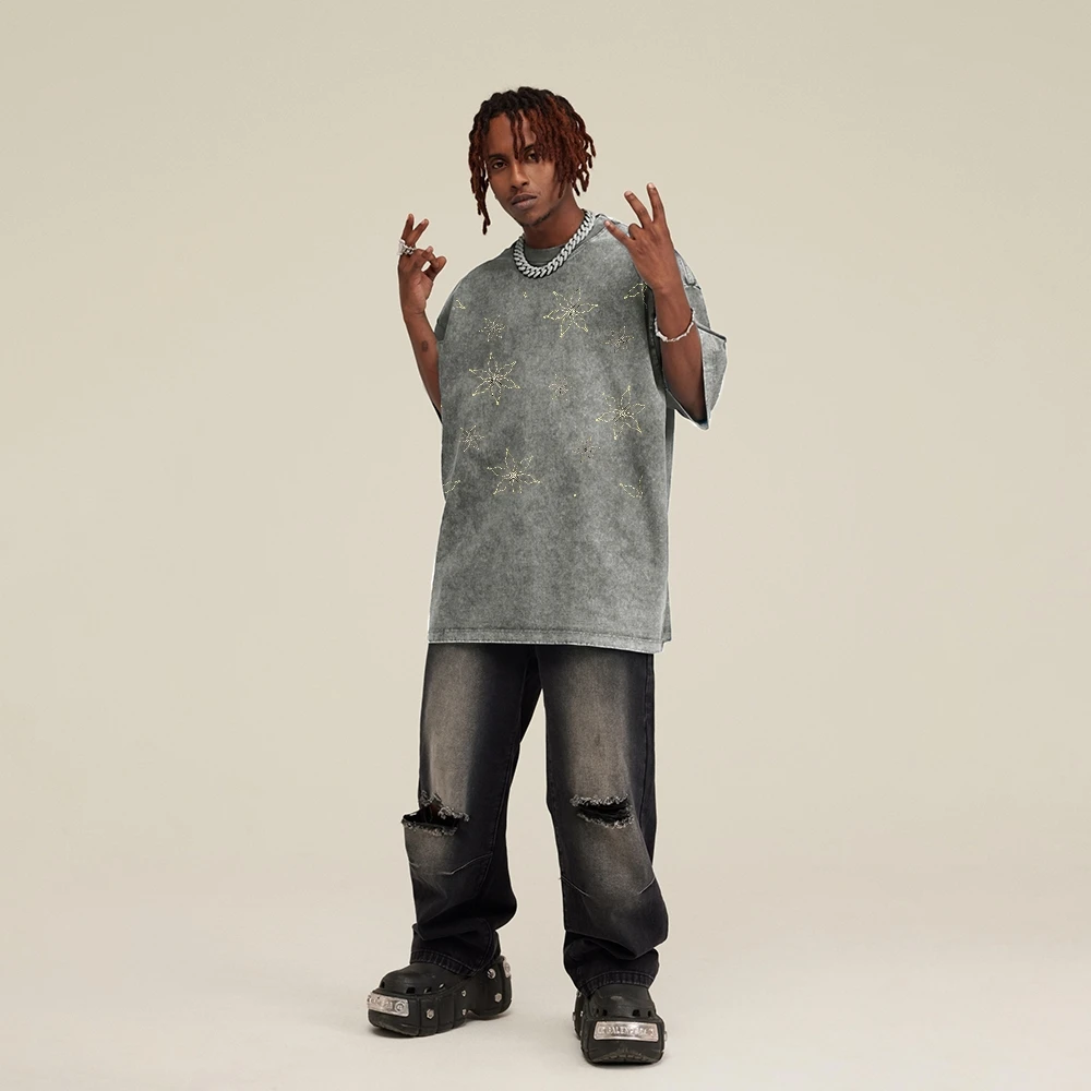 Y2k スタイル Tシャツ半袖洗浄 O ネックグラフィック Tシャツ原宿ストリート女性服ユニセックスカジュアルトップス