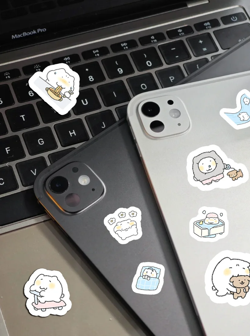 40 قطعة من ملصقات الرسوم المتحركة اللطيفة MEO MONSTERS لحظة مريحة شارات Kawaii لعبة أطفال يمكنك صنعها بنفسك حقيبة كمبيوتر محمول ملصق تزيين للكمبيوتر المحمول