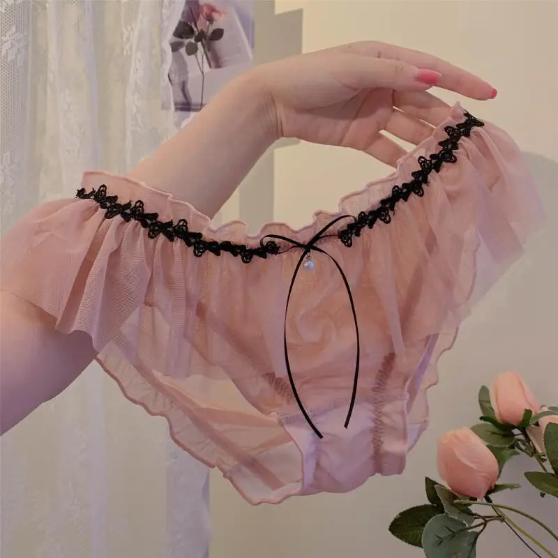 

Сексуальное женское нижнее белье: модные трусики-танга из кружева и сетки для повседневной носки, дышащие, комфортные, приятные для кожи, тонкие, чистые