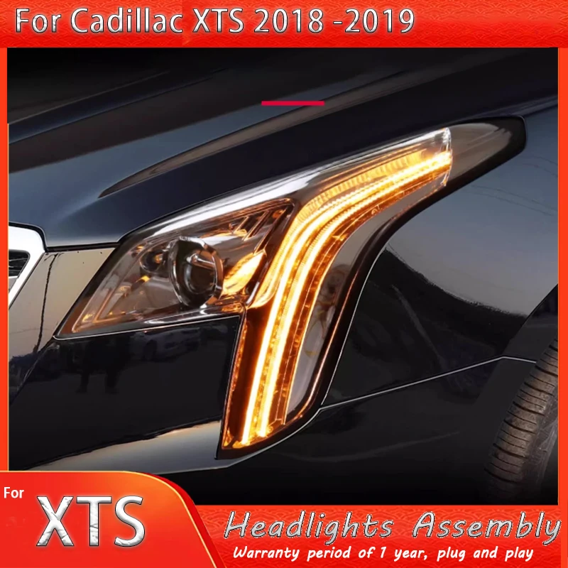 

Автомобильная передняя светодиодная фара для Cadillac XTS 2018-2019 2020, дневные ходовые огни DRL, фара ближнего света, указатель поворота