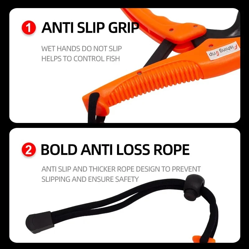 ABS Floating Fish Lip Gripper With Adjustable Rope Lightweight Fish Holder Freshwater Saltwater Fishing Tool Pesca