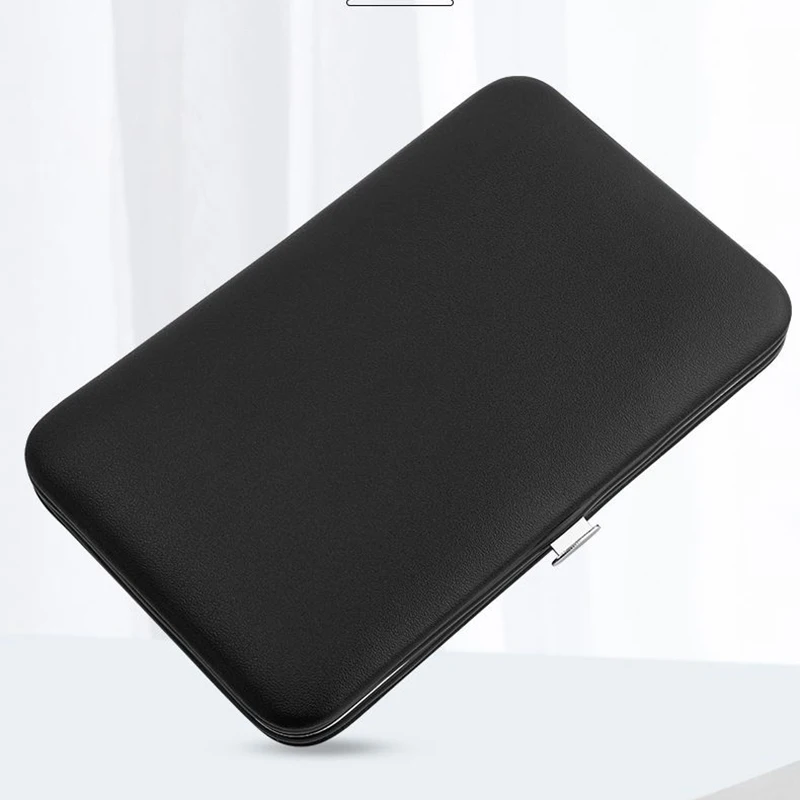 ชุดกรรไกรตัดเล็บสแตนเลส7/10/12/16/18ชิ้นพร้อมเคสเดินทางกรรไกรตัดผิวหนังที่ตายแล้วชุดทำเล็บเครื่องมือดูแลผิวหน้าและเล็บเท้า