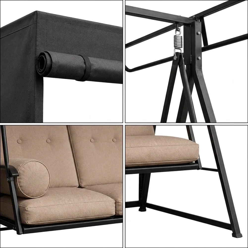 Weather Resistant Swing Cover Outdoor 223 x 152 x 183 cm Oxford Fabric Patio Swing Protective Canopy Full Coverage