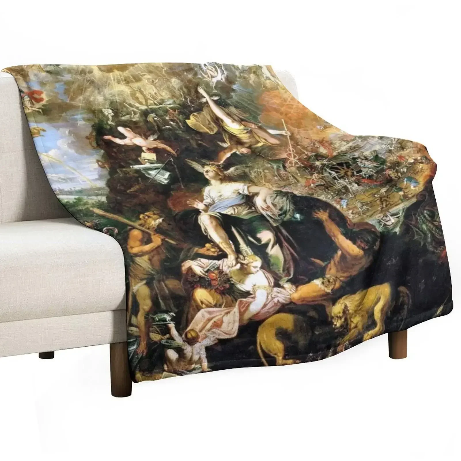 Allegory of the Apocalypse - Joseph Heintz the Younger Throw Blanket Hairys Soft Plaid Warm Baby Nap Soft Blankets