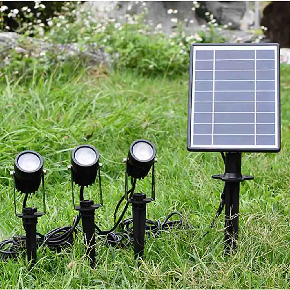 

4 In 1 Outdoor Solar Light IP65 Waterproof Garden Lawn Light Landscape Spotlight