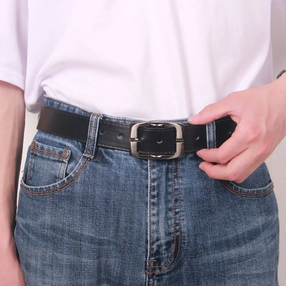 حزام جلد متعدد الاستخدامات عصري للرجال ، حزام خصر ، علامة تجارية فاخرة ، حزام مشبك دبوس