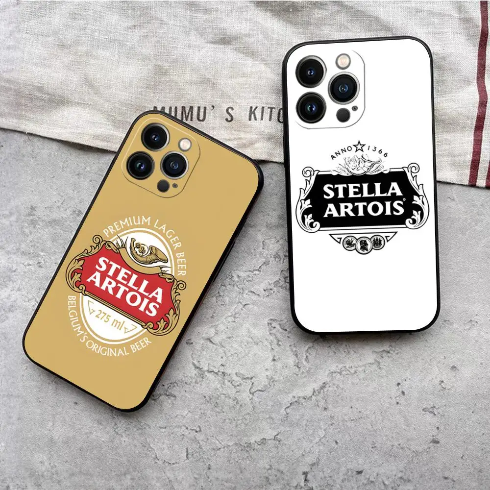Stella artois cerveja caso de telefone para iphone 16 15 14 13 mini 11 12 pro max xr xxs 7 8 plus capa traseira à prova de choque