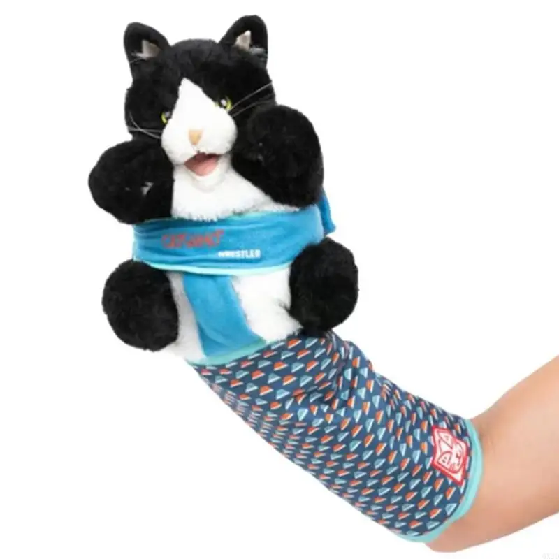 Qx2d Cats Wrestler Hand Puppet Prush Plush Toy สำหรับสัตว์เลี้ยงสนุกเล่นตุ๊กตาสัตว์