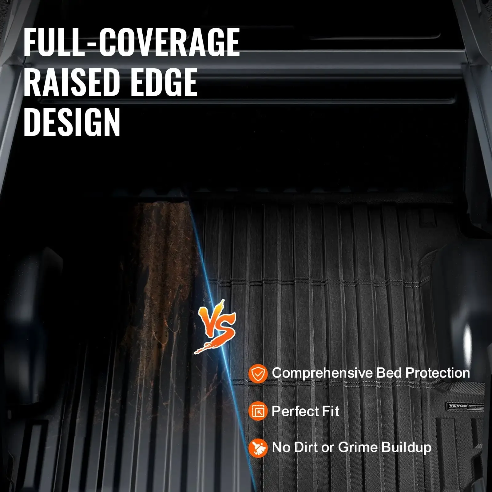 حصيرة سرير الشاحنة تناسب 2019-2024 بطانة سرير شيفروليه سيلفرادو/جي إم سي سييرا 1500 #2