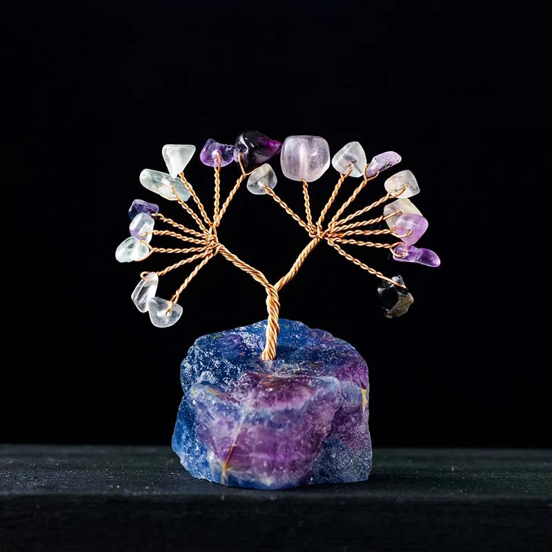 Gemstone Natural Crystals Crystal Decor Chakra Tree For Gift Desk Decor Spiritual Decor