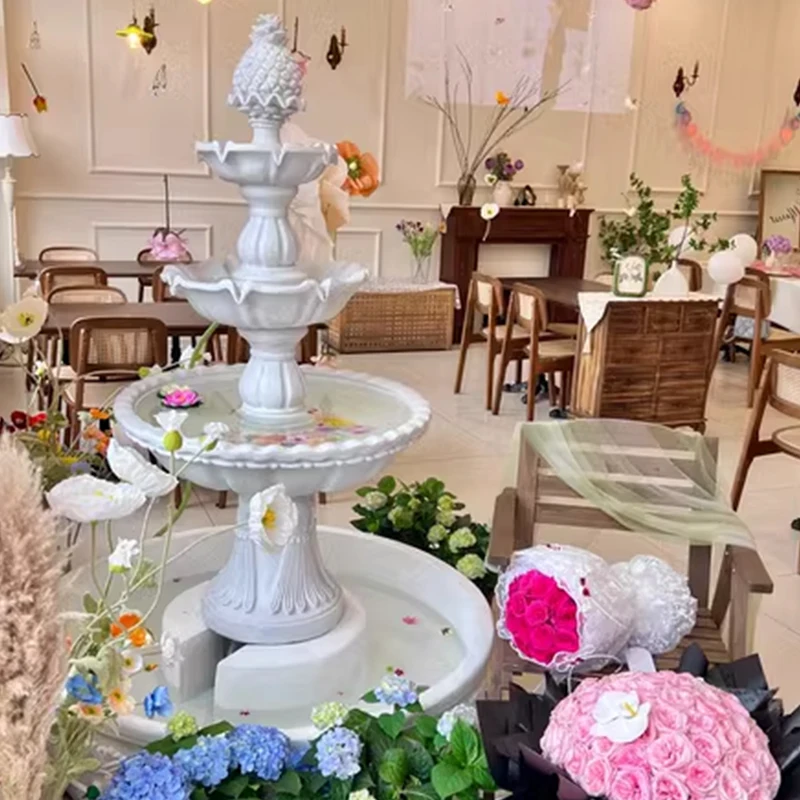

Garden fountain floor-to-ceiling circulating water outdoor pool multi-layer landscaping hotel wedding props decoration ornament