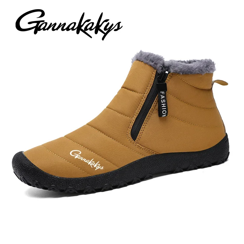 

Зимняя обувь для рыбалки 2024, мужские противоскользящие ботинки для улицы, теплые и износостойкие зимние ботинки, высококачественная походная обувь