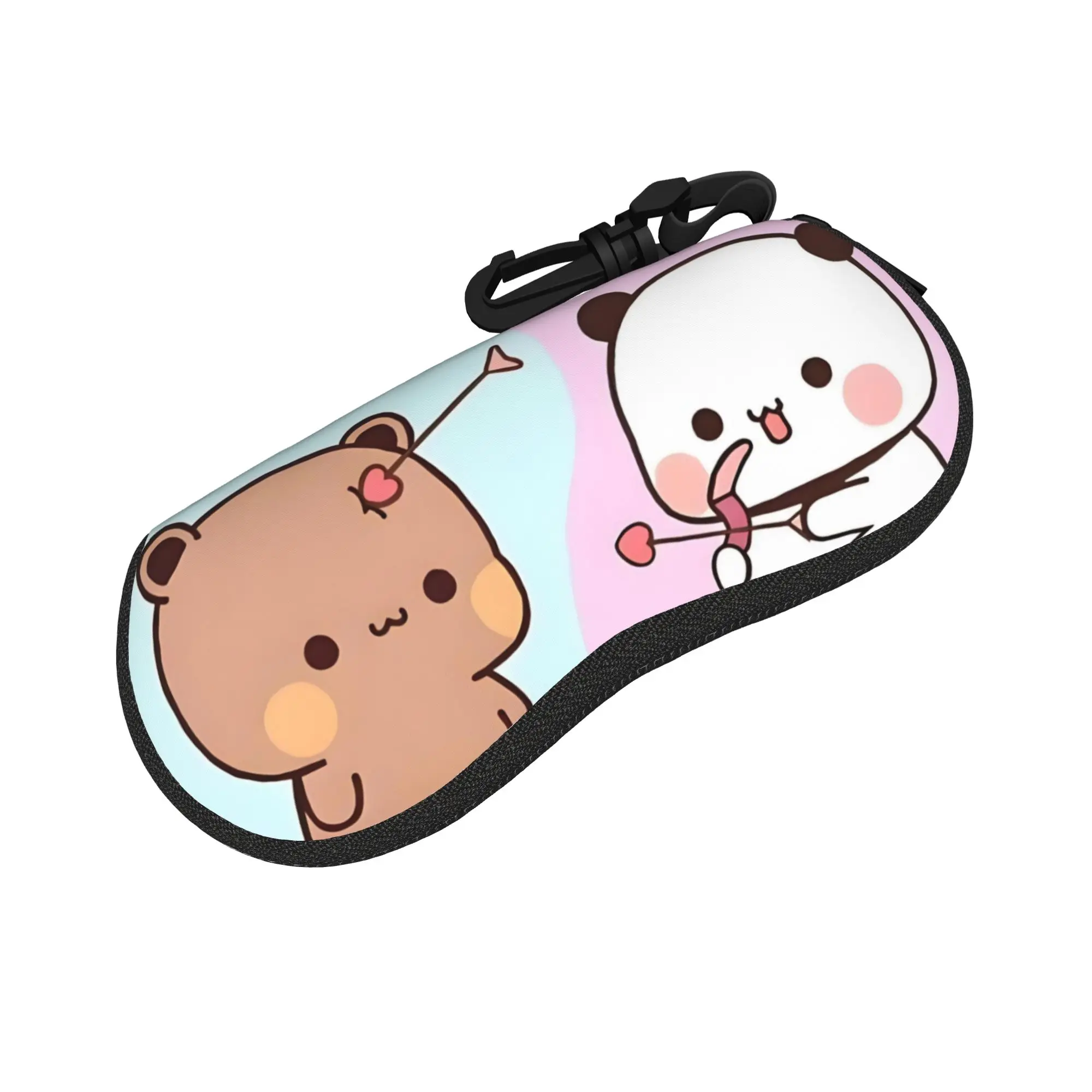 Lovely Cartoon Glasses Case Cute Kissing Bears Bubu Dudu Accessories  Zipper  Eyewear Storage Box Cartoon Eyewear Container