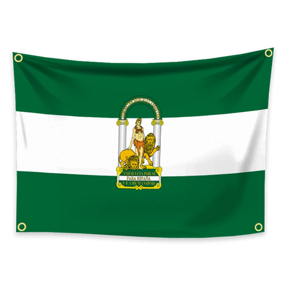 Arbonaida Symbol of Andalusia Authentic National Bunting 60X90CM 90X150cm for Parades And Decorations
