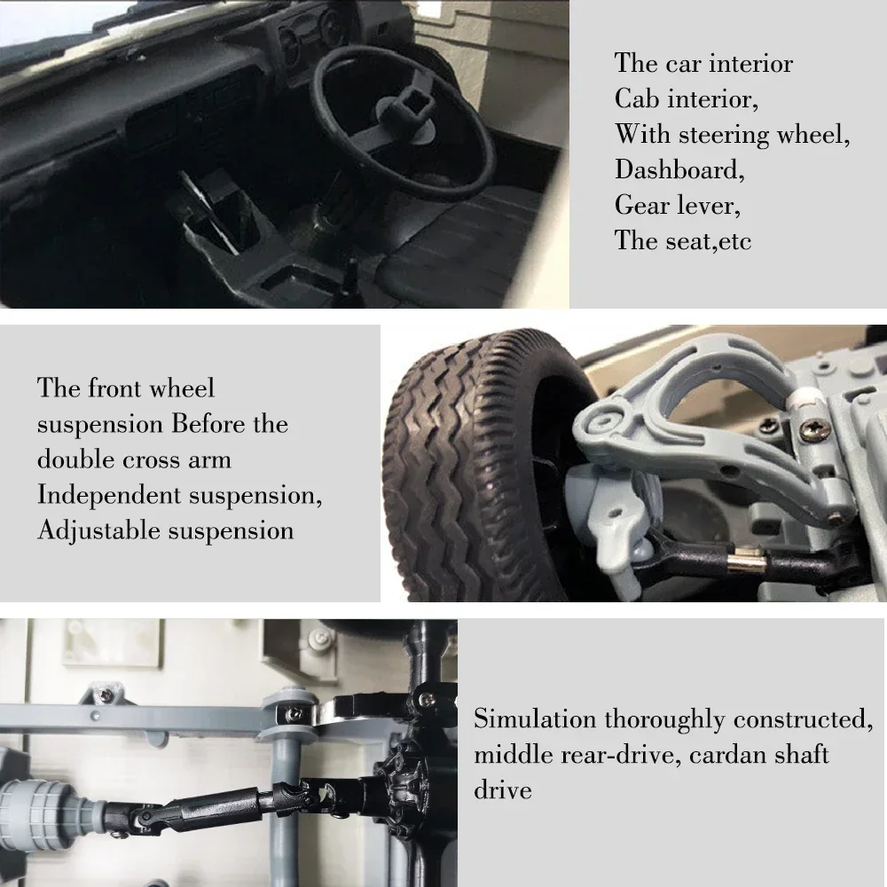 Nowy samochód zdalnie sterowany D12 1:10 Model 2WD Elektryczna symulacja pełnoekranowa 2.4G 280 Silnik zdalnie sterowany RC Ciężarówka wspinaczkowa