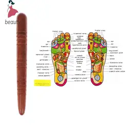 Wooden Foot Spa Physiotherapy Reflexology Thai Foot Massage Health Chart Free Massage Stick Tool