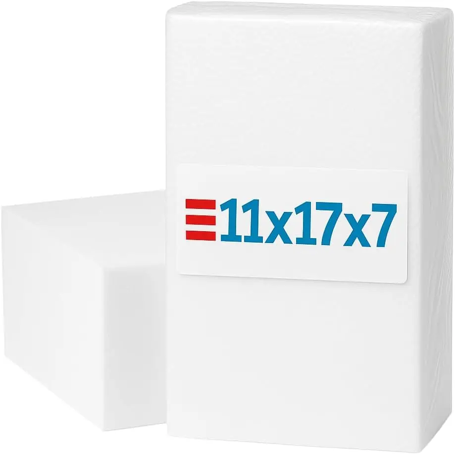 

11x17x7 Craft Foam Block for Styrofoam Projects, High Density EPS Foam for Model Making