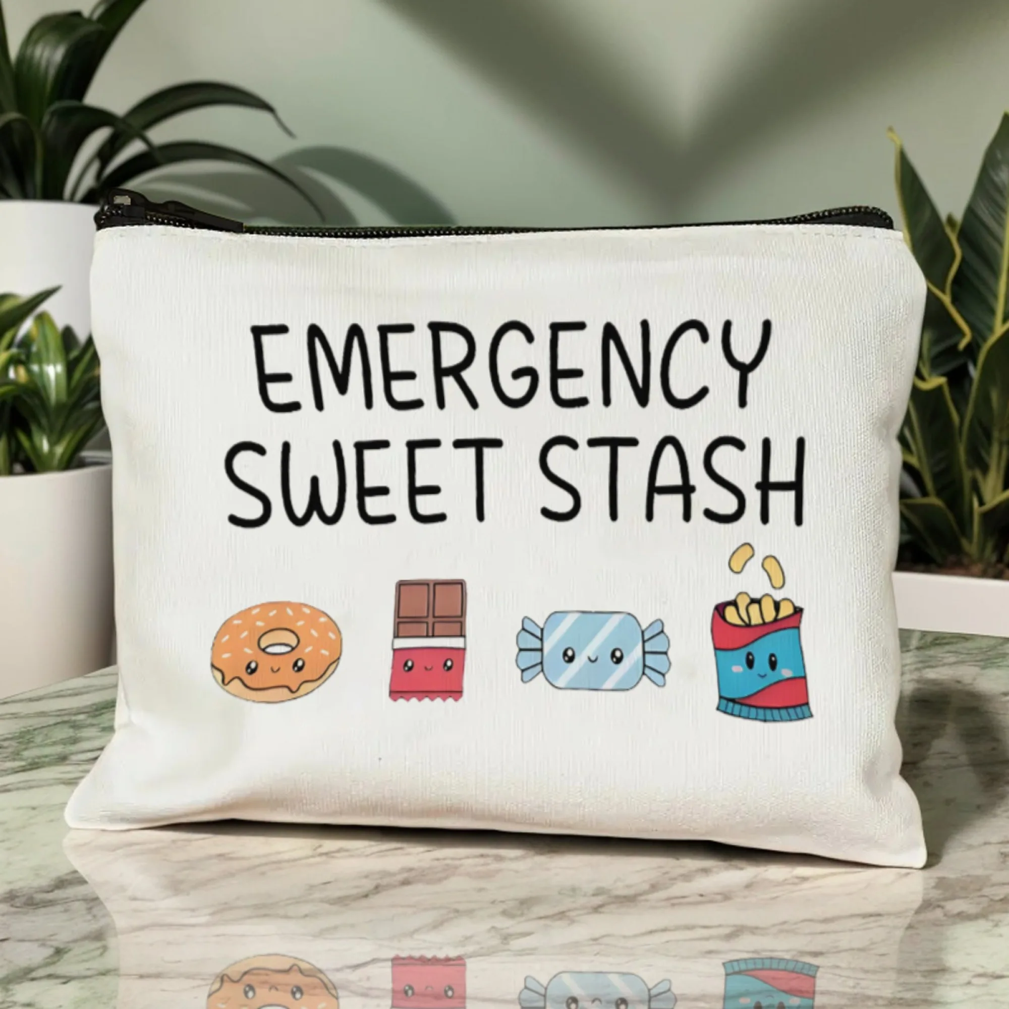 Emergency Sweet Stash Bag Children Pencil Case Snacks Storage Clutch Women Makeup Lipstick Pouch Kawaii Dessert Organizer Case