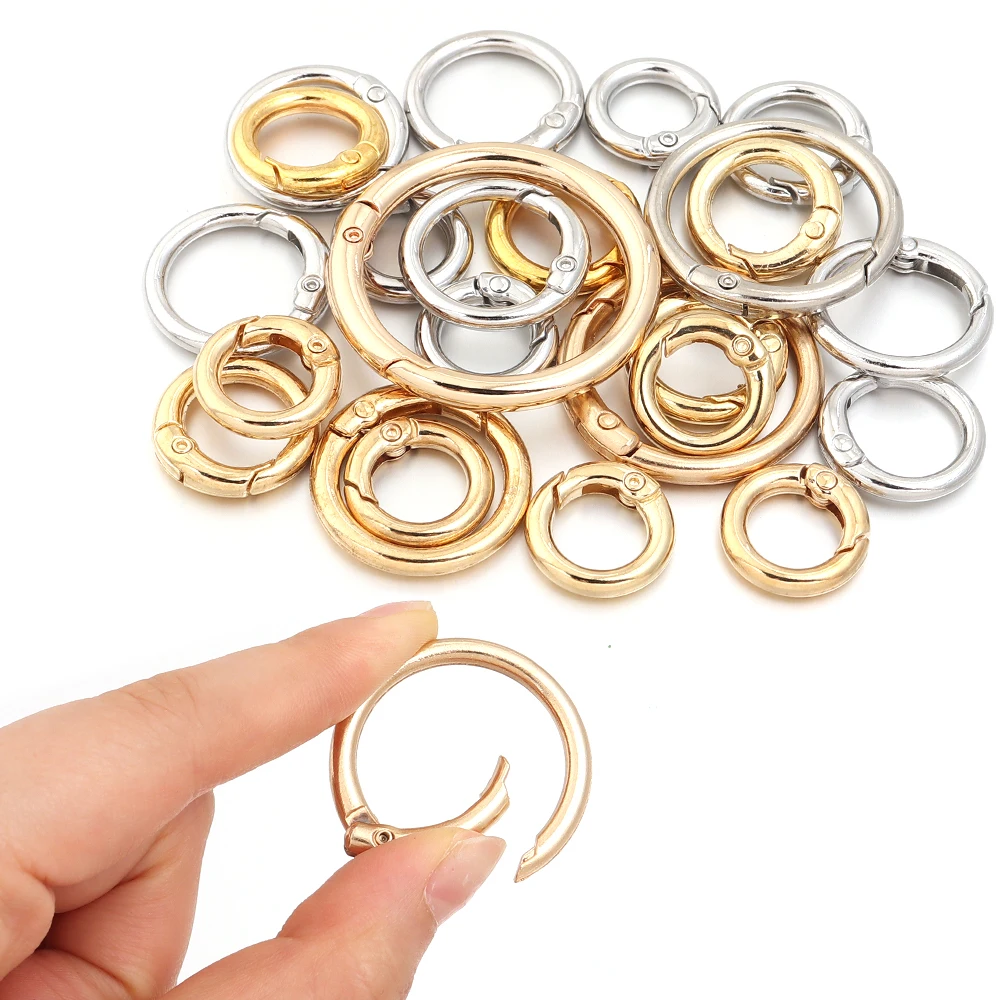 5-10Pcs/Lot Metal Spring Gate  - đánh giá và giá Jewelry Making Rings