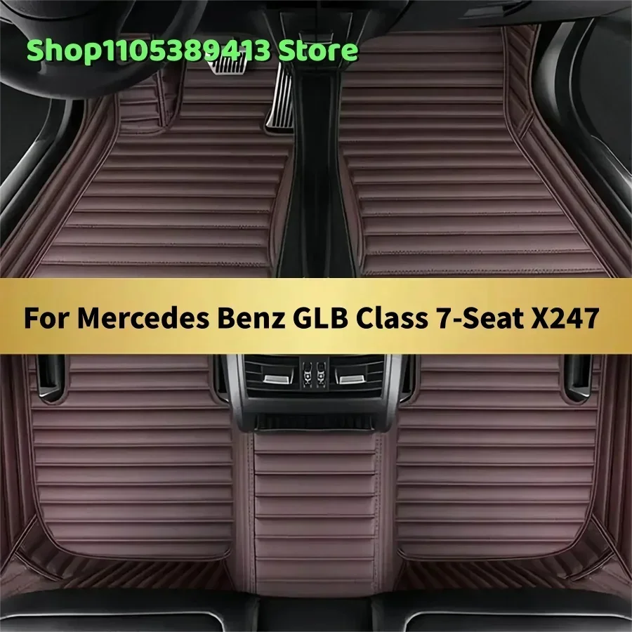 

Mats Carpets Leather Custom Car Floor Mats For Mercedes Benz GLB Class 7-Seat 2022 2023 2024 2025 2026 2027 Car Mat Accessories