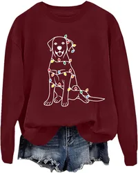 Black Labrador Christmas Sweatshirt, Labrador Retriever Christmas Shirt, Santa Hat Cute Christmas Dogs Sweatshirt