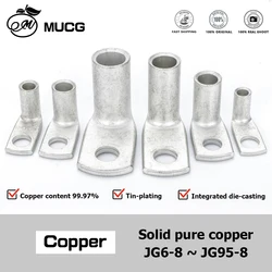 T90 Bent Terminal Right angle Crimp Terminal M6 M8 M10 Ring Lug Solid Red Copper Material For Electrical switch plug connection