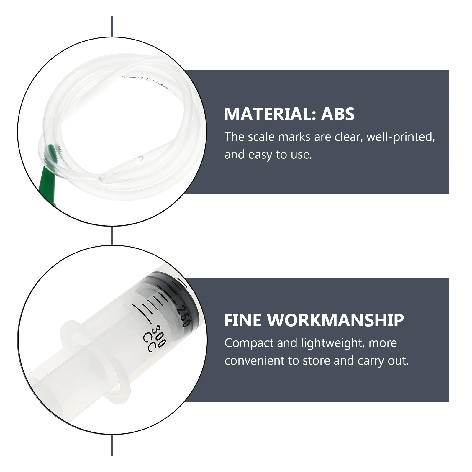 

1 Large Mouth Syringe 300ml Plastic Cleansing Syringe Painless Smooth Needle for Bowel Cleansing Relief