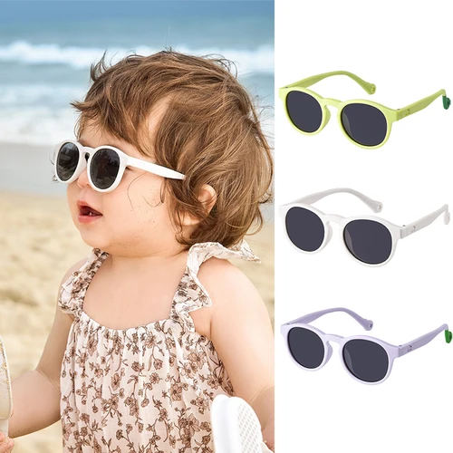 Imagen 1 del producto Gafas de sol polarizadas para bebé, montura Flexible TPEE, gafas de protección UV400, gafas para exteriores para niños pequeños de 0 a 36 meses