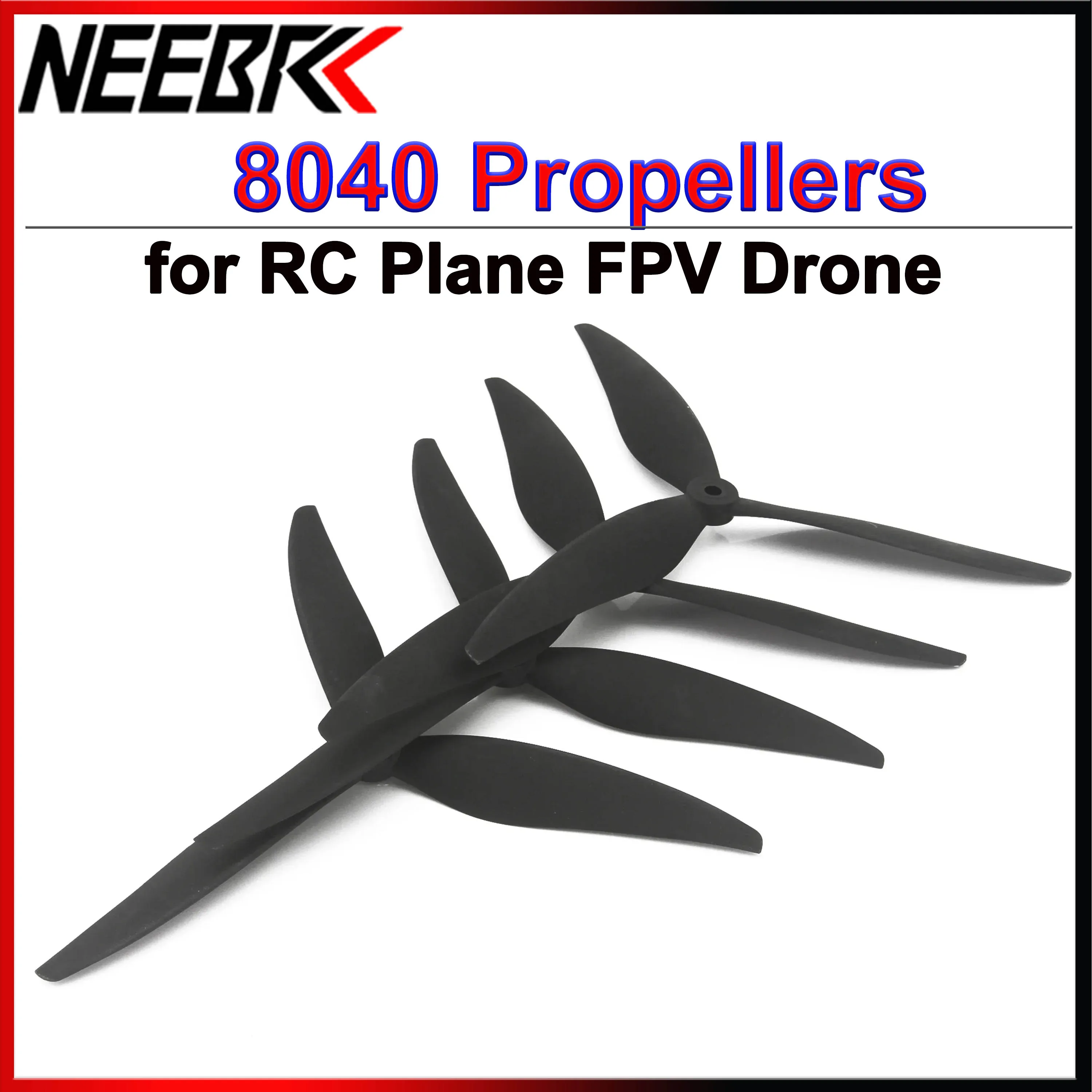 NEEBRC 2 Paar 8040 8 x 4 x 3 8 Zoll 3-Blatt CW CCW rauscharme Propeller für RC Flugzeug Quadcopter X-Klasse Cinelifter Mark4 FPV Drohne