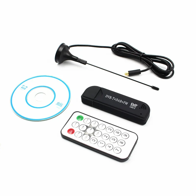 Récepteur de tuner TV numérique, USB 2.0, DVB-T, SDR, DAB, FM, SDR TV Stick, RTL2832U, FC0012, haute qualité