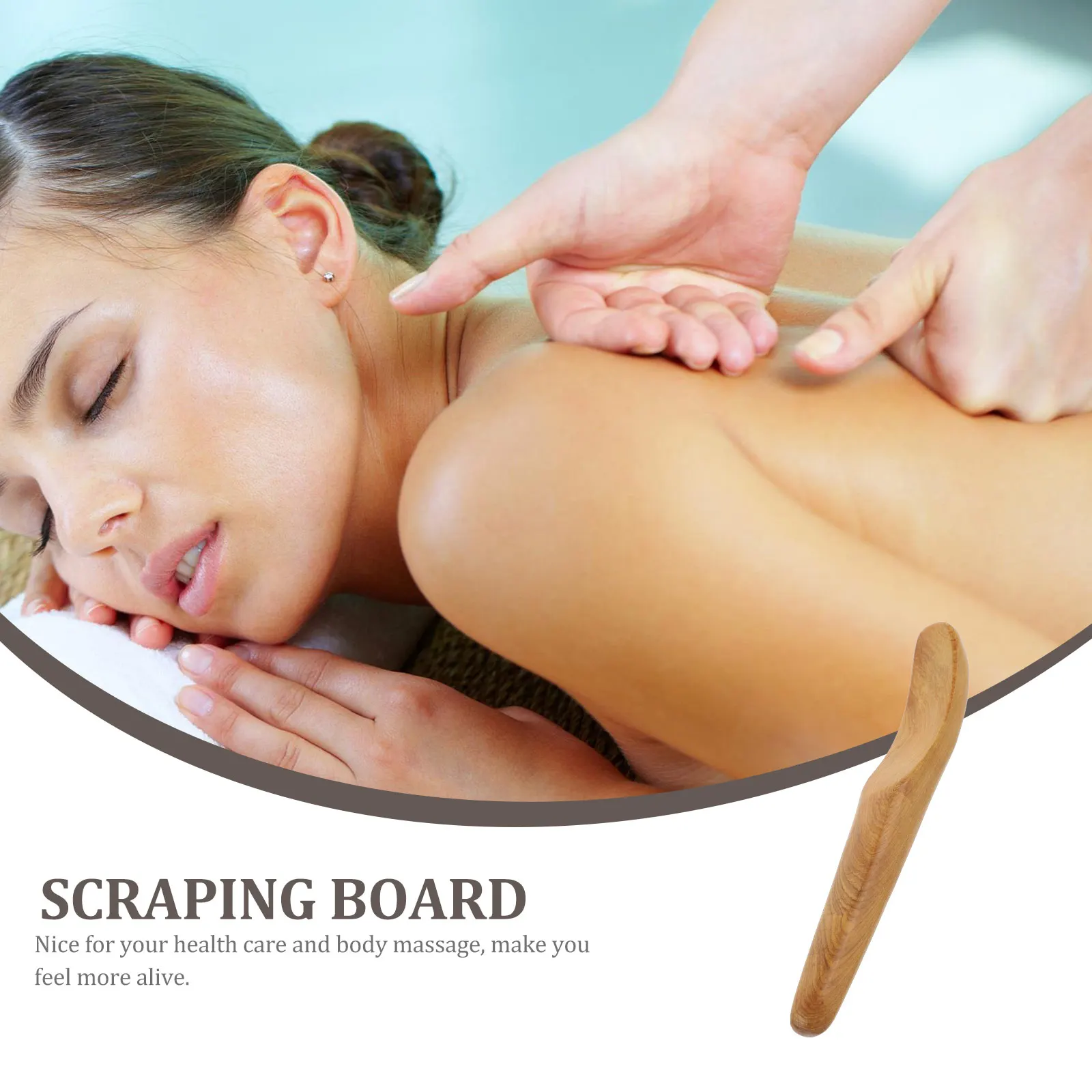 

Wooden Massage Board Sandalwood Gua Sha Scraping Tool Face Body Portable Durable Lightweight Universal Body Care Scraper Plate