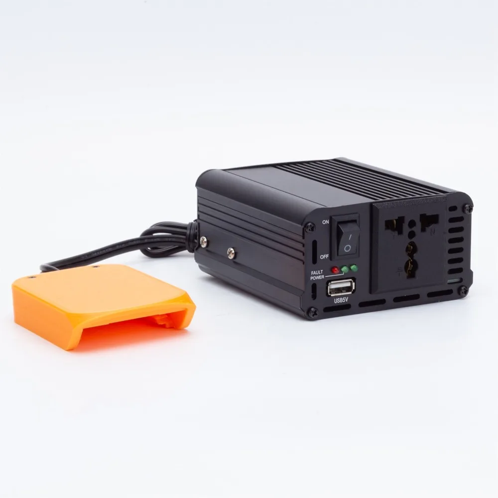 200W Portable Power Inverter Outlet Adapter For DeWALT 18V 20V MAX XR Lithium Ion To 220V AC Converter W/AC Outlet & USB