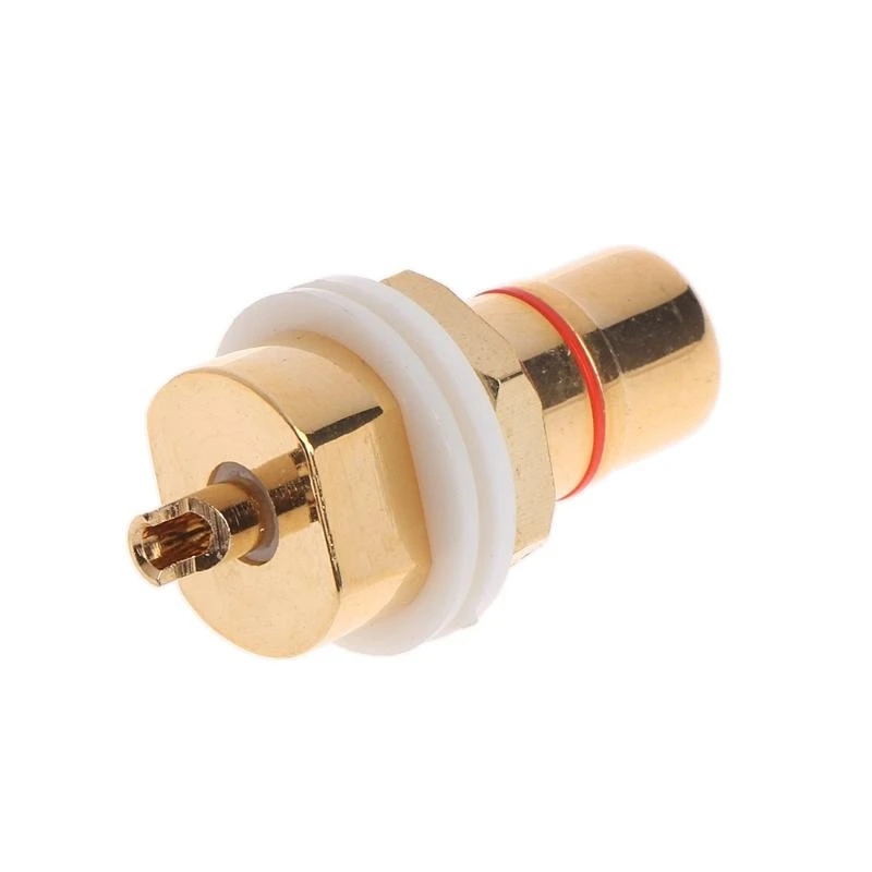 2 PCS CMC Gold Plated Copper RCA Female Phono Panel Connector 83CF