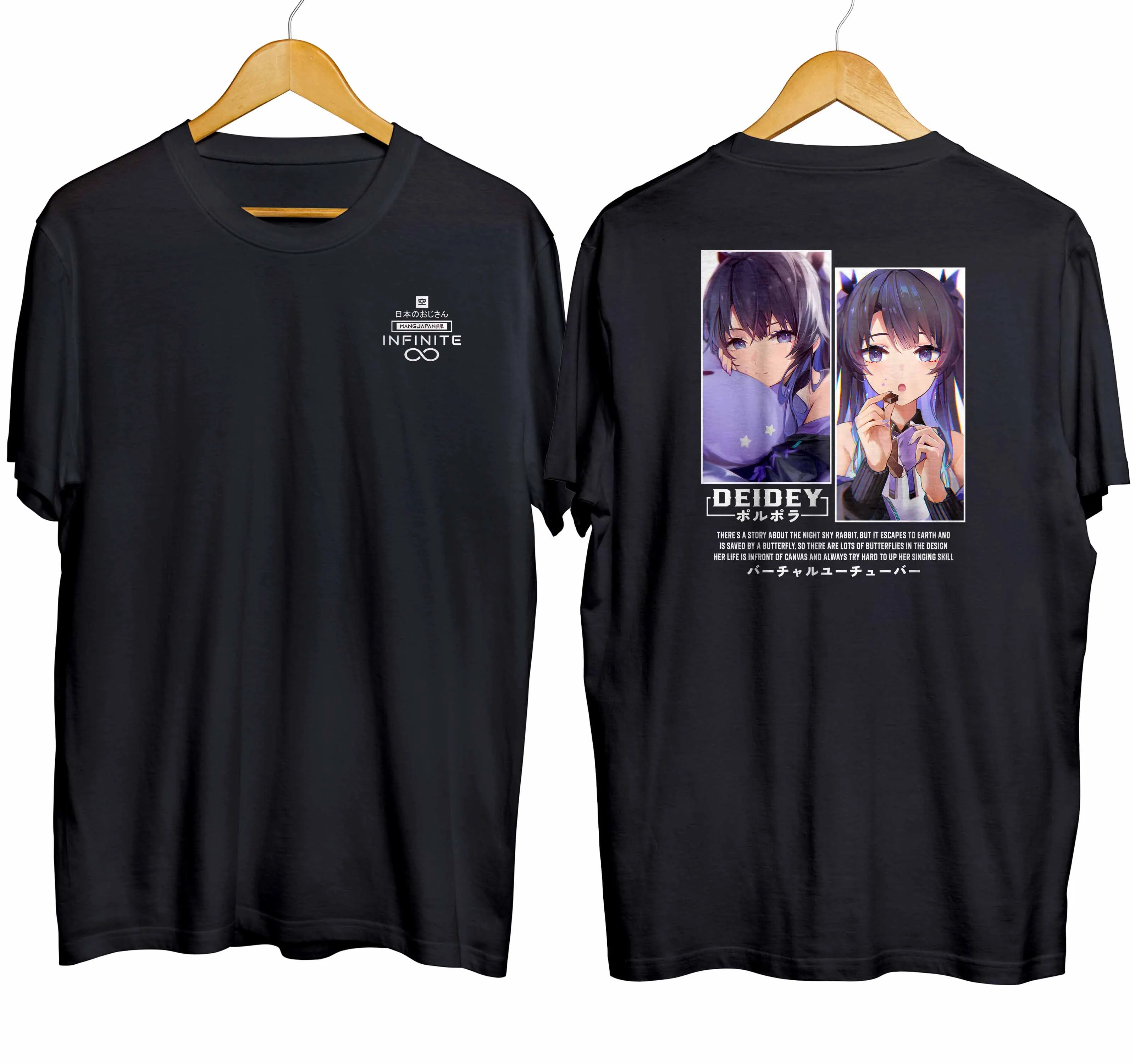 

Футболка distroanime vtuber DEIDEY DUO 100% чесаная 30s