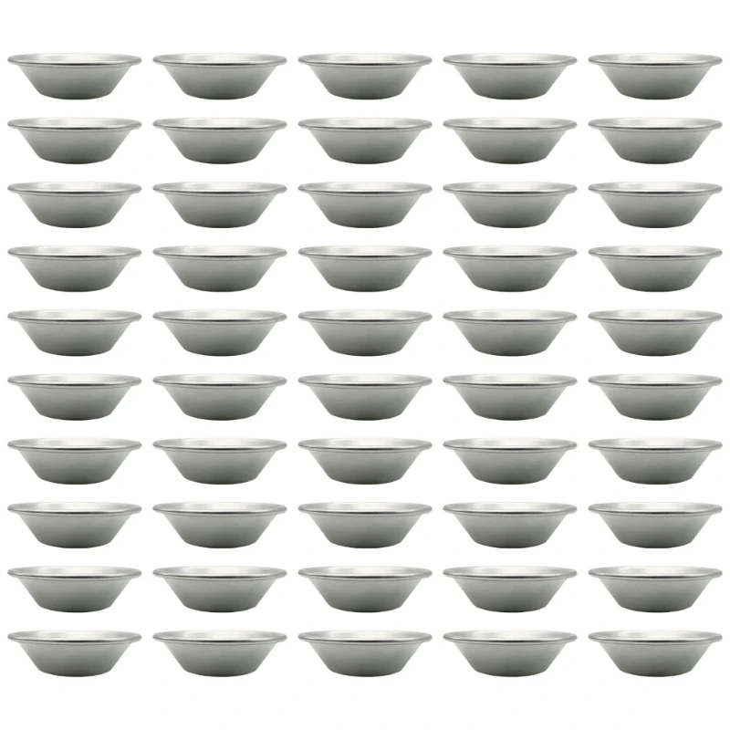 50pcs Nonstick Cups Aluminiums Eggs Tart Moulds Metal Darioles Molds 45BE