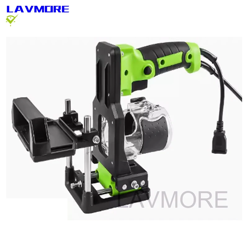 

2 in 1 Woodworking Slotting Locator Compact Router Trimming Machine Invisible Fastener Punch Bracket for Wardrobe Cupboard Pane