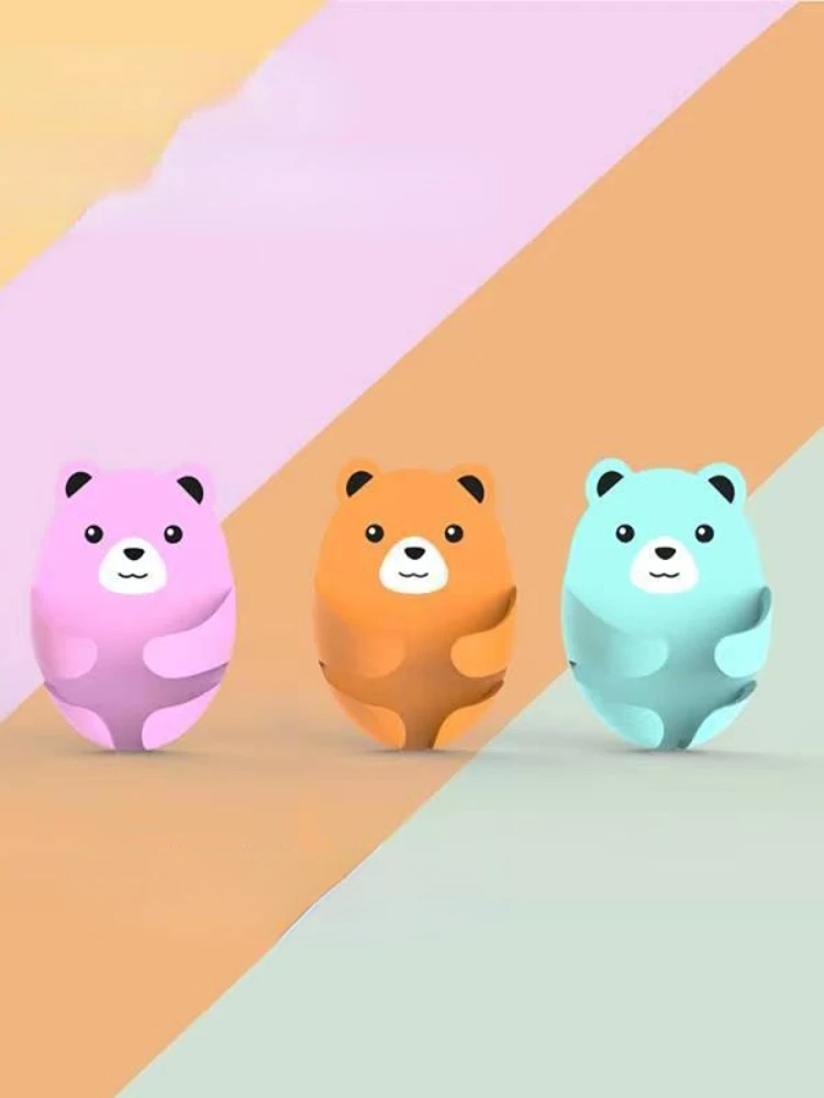 Punch-Free Power Supply Socket Hook Strong Seamless Cartoon Plug Hook Kitchen Bear Hook 4PCs