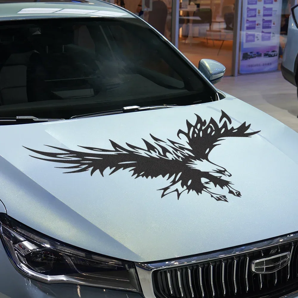 Pegatinas para capó de coche, 2 tamaños, calcomanías de águila, película de vinilo de Color para coche, pegatinas creativas impermeables de PVC para vehículos, accesorios exteriores