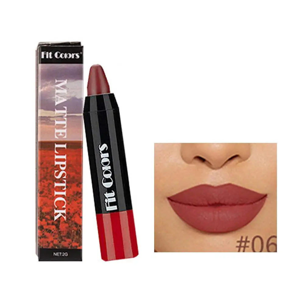 Lápis Matte Brown Lip Liner, Contorno Cosméticos, Lábios hidratantes, Pigmentos impermeáveis, Bálsamo Crayon, Lábios duradouros, C9X3