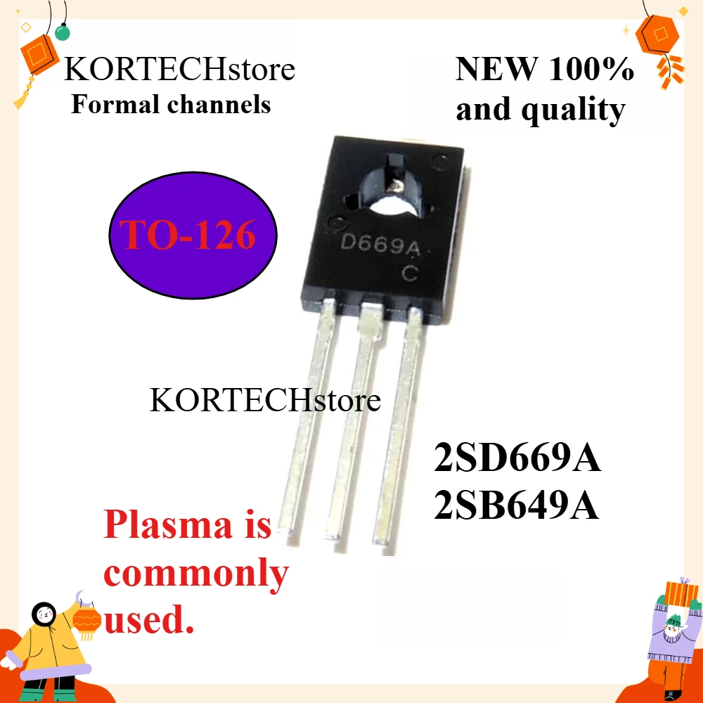 10PCS=5pairs/Lot Original D669A B649A 2SD669A 2SB649A TO-126 Audio Tube Best quality