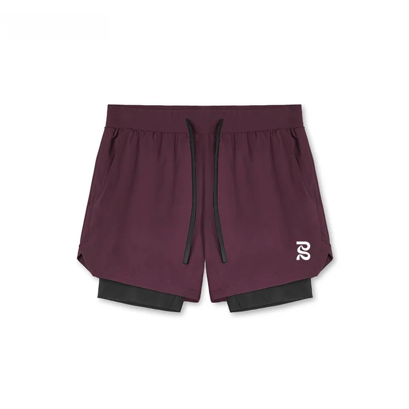 

Мужские спортивные шорты Bandit для бега и тренировок, быстросохнущие, дышащие, с внутренними тремя четвертями, в этническом стиле