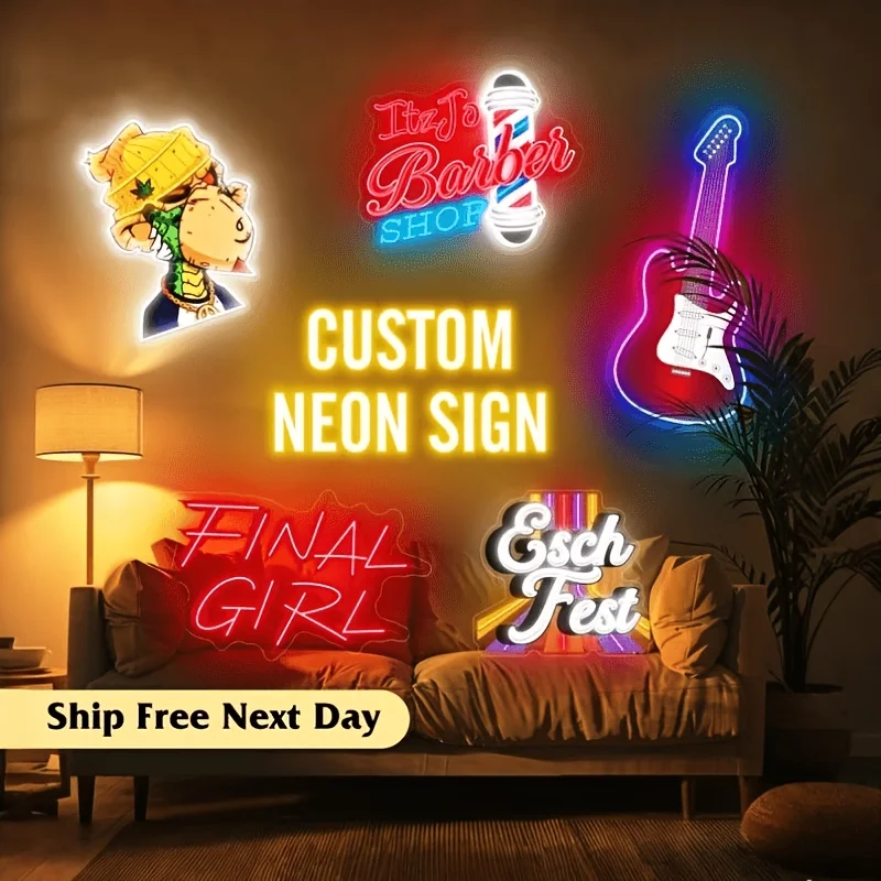 Custom Neon Sign Led Light Personalized Custom Logo Room Decor Neon Light For Store Wedding Happy Birthday Party Bar Neon Sign