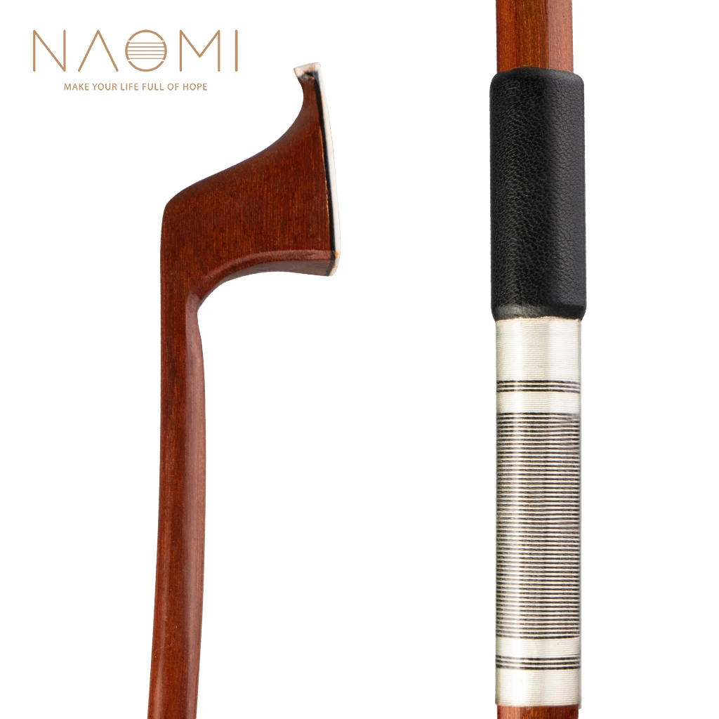 NAOMI Brazilwood Bow Round Stick Unfinished Bow  Stick 4/4 Violin Bow Maker Use Well Balanced