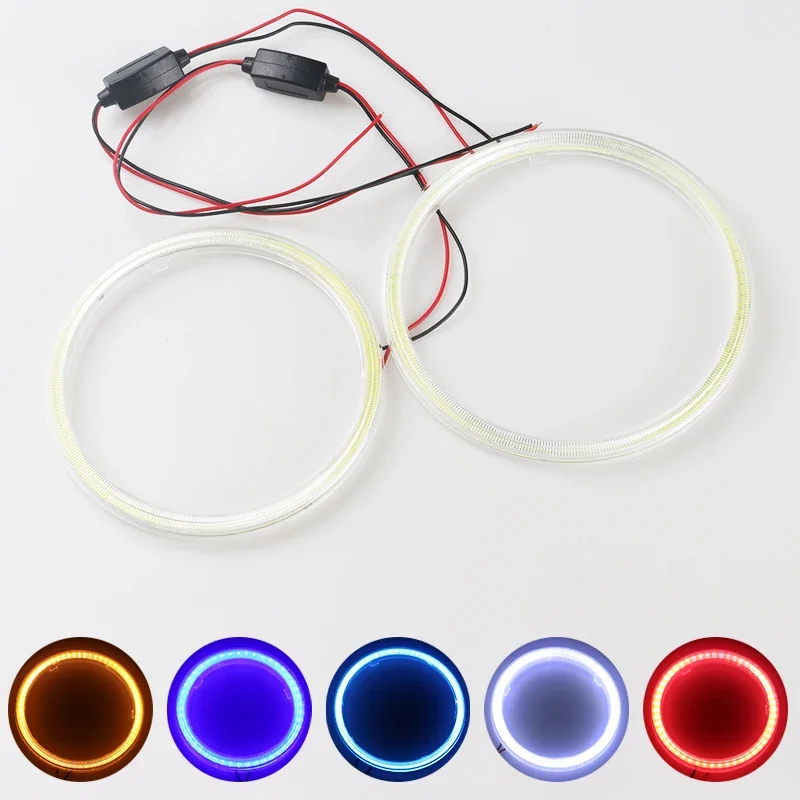 Car Daytime Running Light DRL Fog Light COB LED Headlight Angel Eyes Bulb Halo Ring Lamp DC 12V Styling Light Decorative Lights