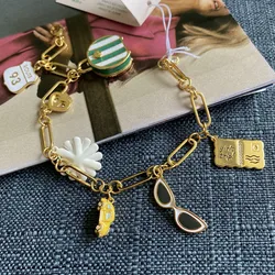 YEEVAA Daisy Car Sunglasses Handbag Charms Pendant Necklace/Bracelet Jewelry Set, Fashion Jewelry, Unique Gifts
