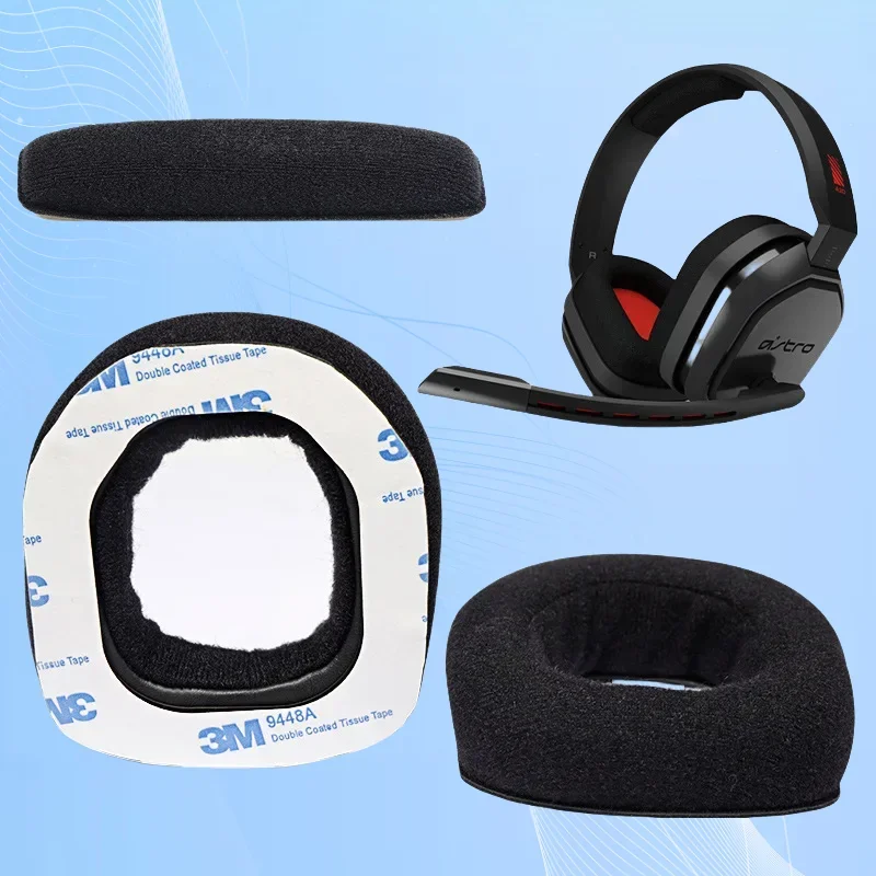 Replacement Ear Pads Cushions Headband for Logitech Astro A10 A30 A40 A50 Headphones Velvet Velour Sleeve Earphone Earmuff Tamum