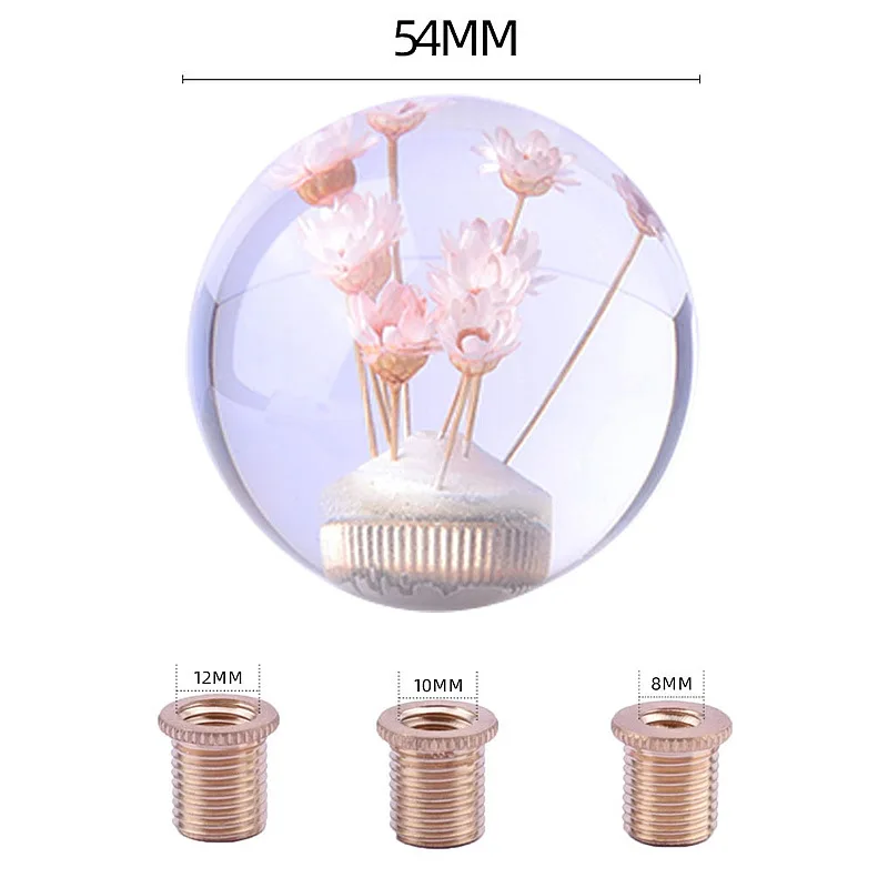 Resin Flower Ball Gear Shift Knob with Daisy Design for Manual Transmission Car Modification (Multiple Colors Available)