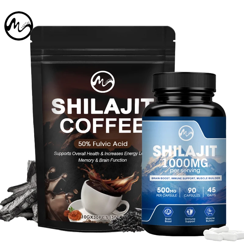 Pure Organic Shilajit Supplements with 85+ Trace Minerals & Fulvic Acid Immune Health Overall Physical Health for Men