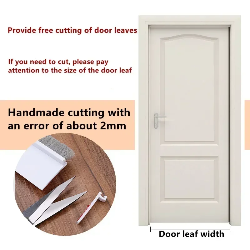New Door Bottom Brush Seal Strip 100cm Insectproof Windproof Door Bottom Seal Strip Door Sweep Seals Soft Brush Home Hardware image 2